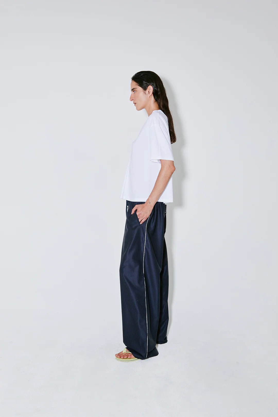 Façon Jacmin - Pieter Navy White Stripes Pants - Jupes et Pantalons - 62046110