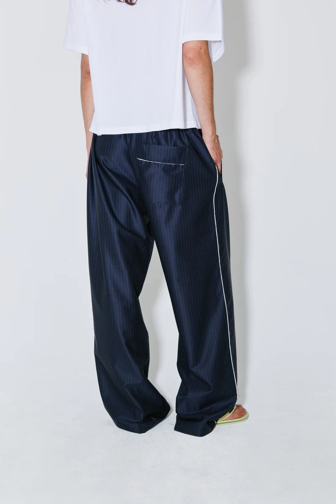 Façon Jacmin - Pieter Navy White Stripes Pants - Jupes et Pantalons - 62046110