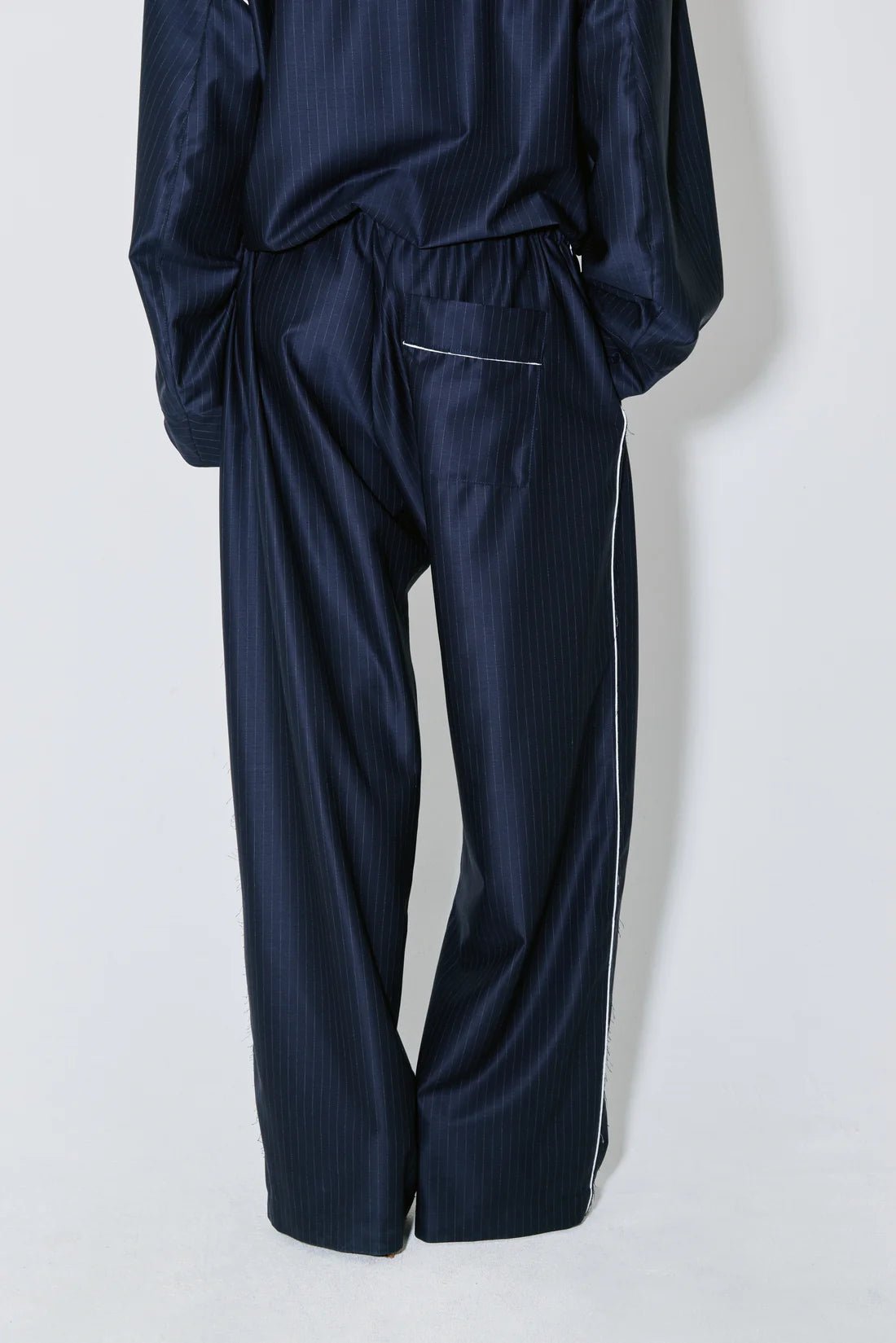 Façon Jacmin - Pieter Navy White Stripes Pants - Jupes et Pantalons - 62046110
