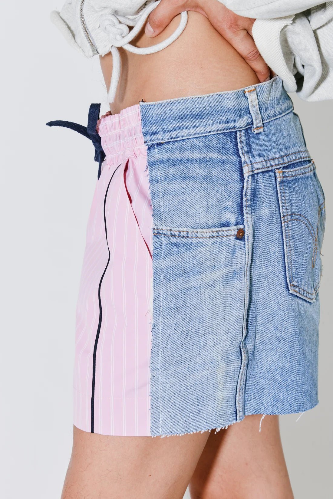 Façon Jacmin - Posh Shorts light pink stripes-Skirts and Trousers-