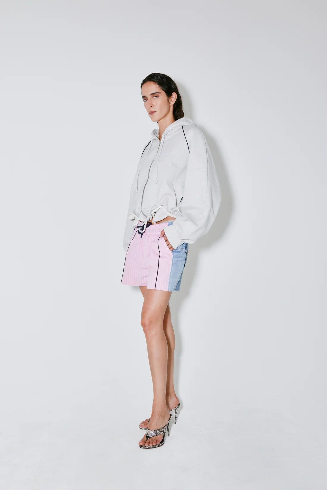 Façon Jacmin - Posh Shorts light pink stripes-Skirts and Trousers-