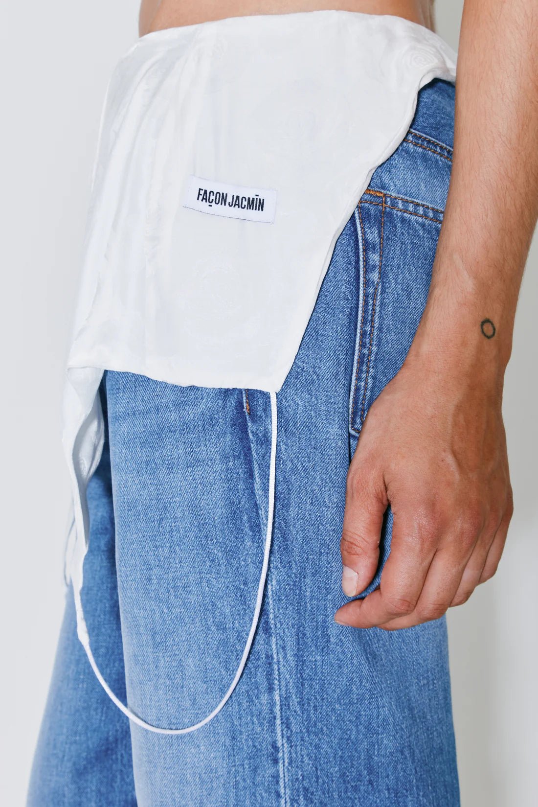 Façon Jacmin - Prince Pants Denim - Blue/White - Jupes et Pantalons - 62046231