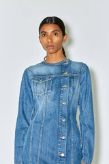 Façon Jacmin - Rayan Denim Dress - Blue - Robes - RAYAN