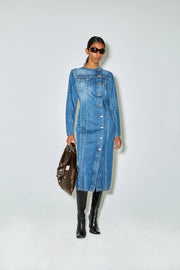 Façon Jacmin - Rayan Denim Dress - Blue - Robes - RAYAN