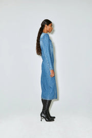 Façon Jacmin - Rayan Denim Dress - Blue - Robes - RAYAN