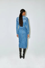 Façon Jacmin - Rayan Denim Dress - Blue - Robes - RAYAN