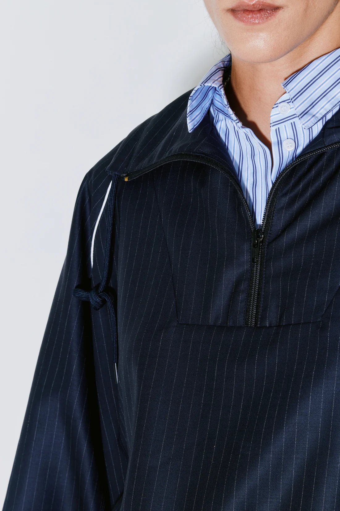 Façon Jacmin - Calvin 2en1 Polo Shirt - Dark Blue Tennis Stripes - Tops - 62062000