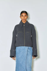 Façon Jacmin - Marty Wool Jacket - Grey - Tops - MARTY