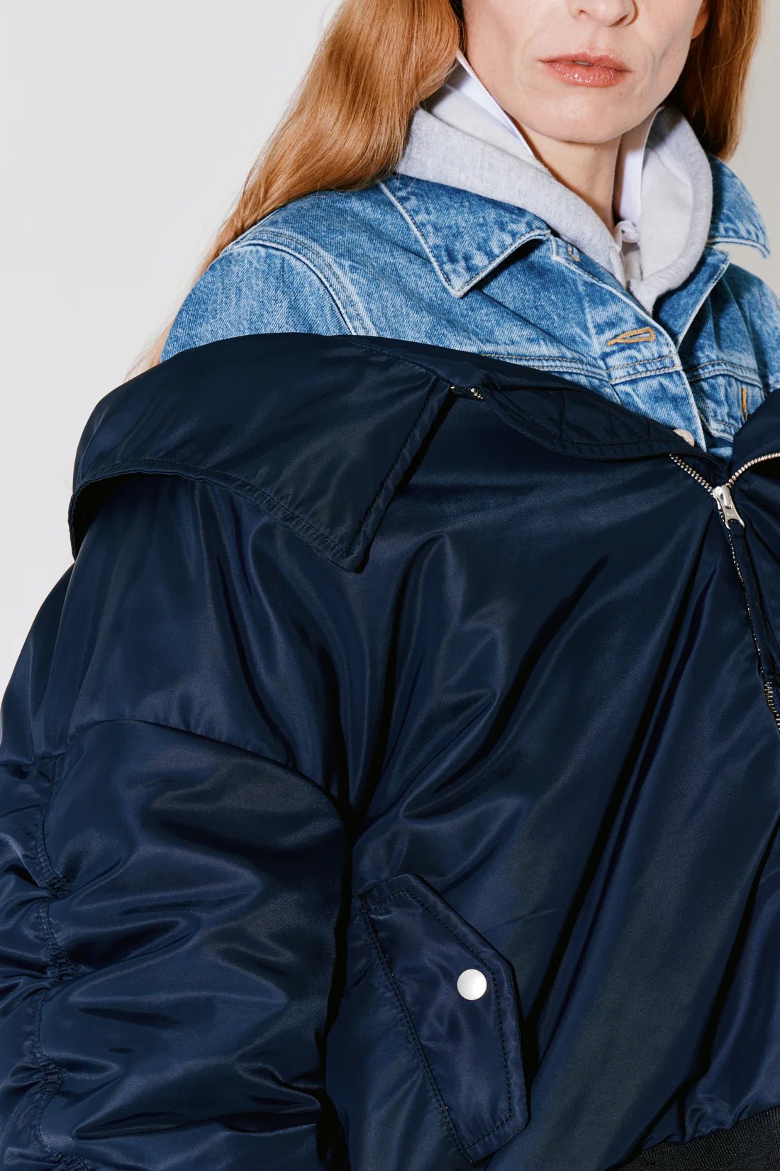 Façon Jacmin - Bomber Mathilde - Blue - Vestes et Manteaux - 