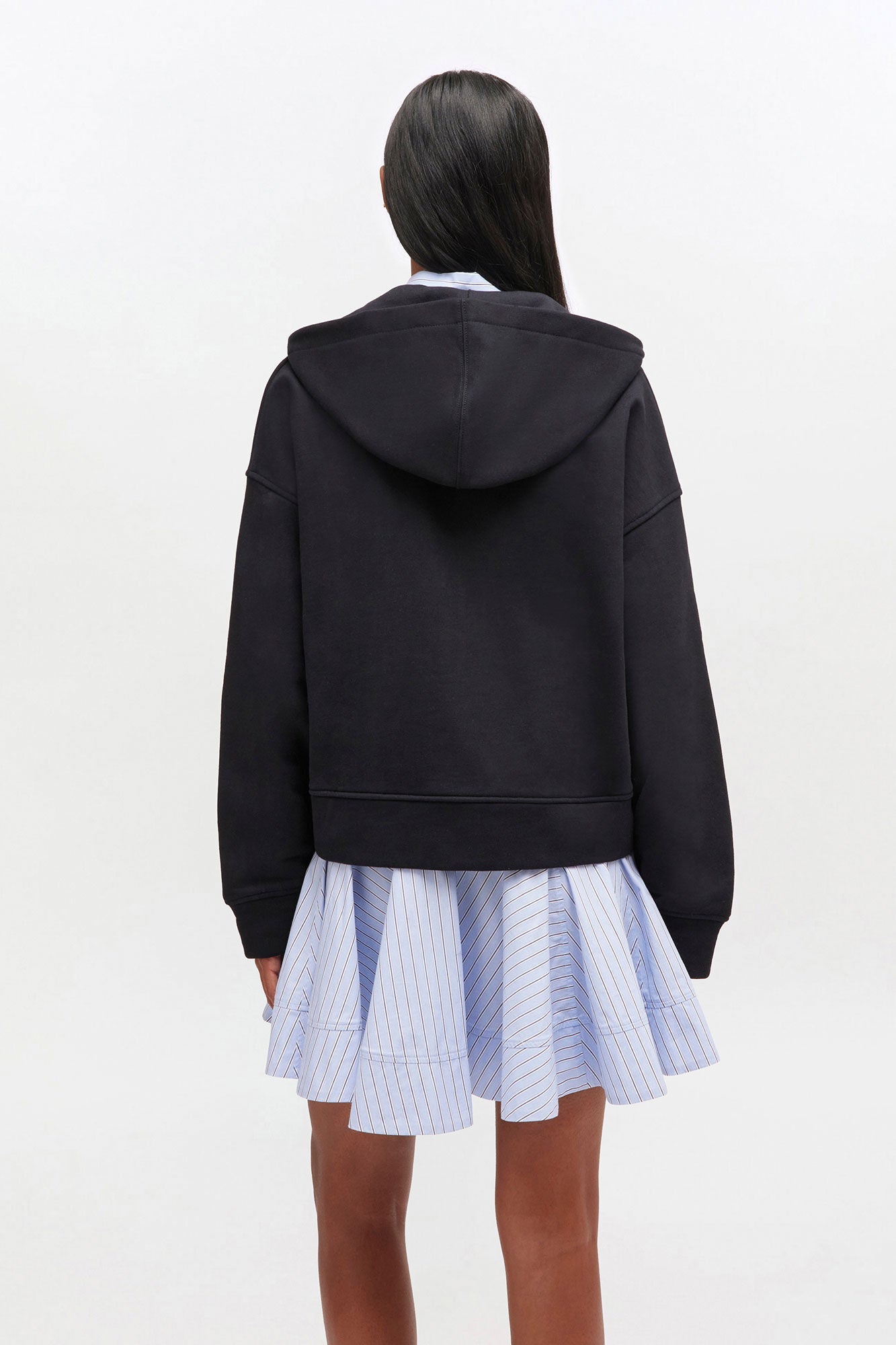 Ganni – Heavy Terry Jersey Zip Hoodie – Black/Black - Pulls et Sweats - GANNI-T4369-4.0-S