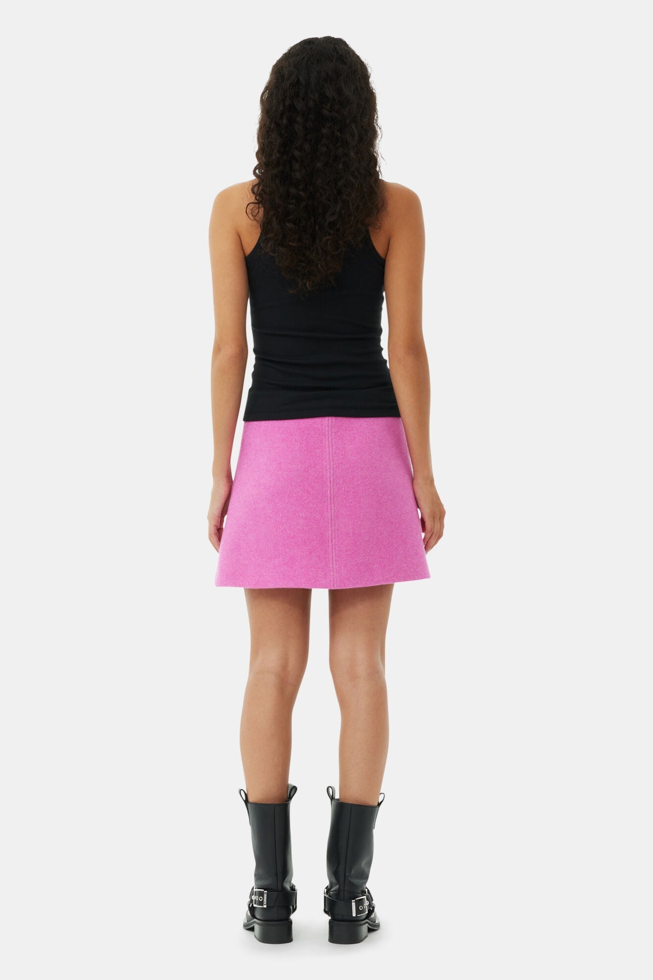 Ganni – Soft Cotton Rib Tank Top – Black - Tops - GANNI-T3898-099-S