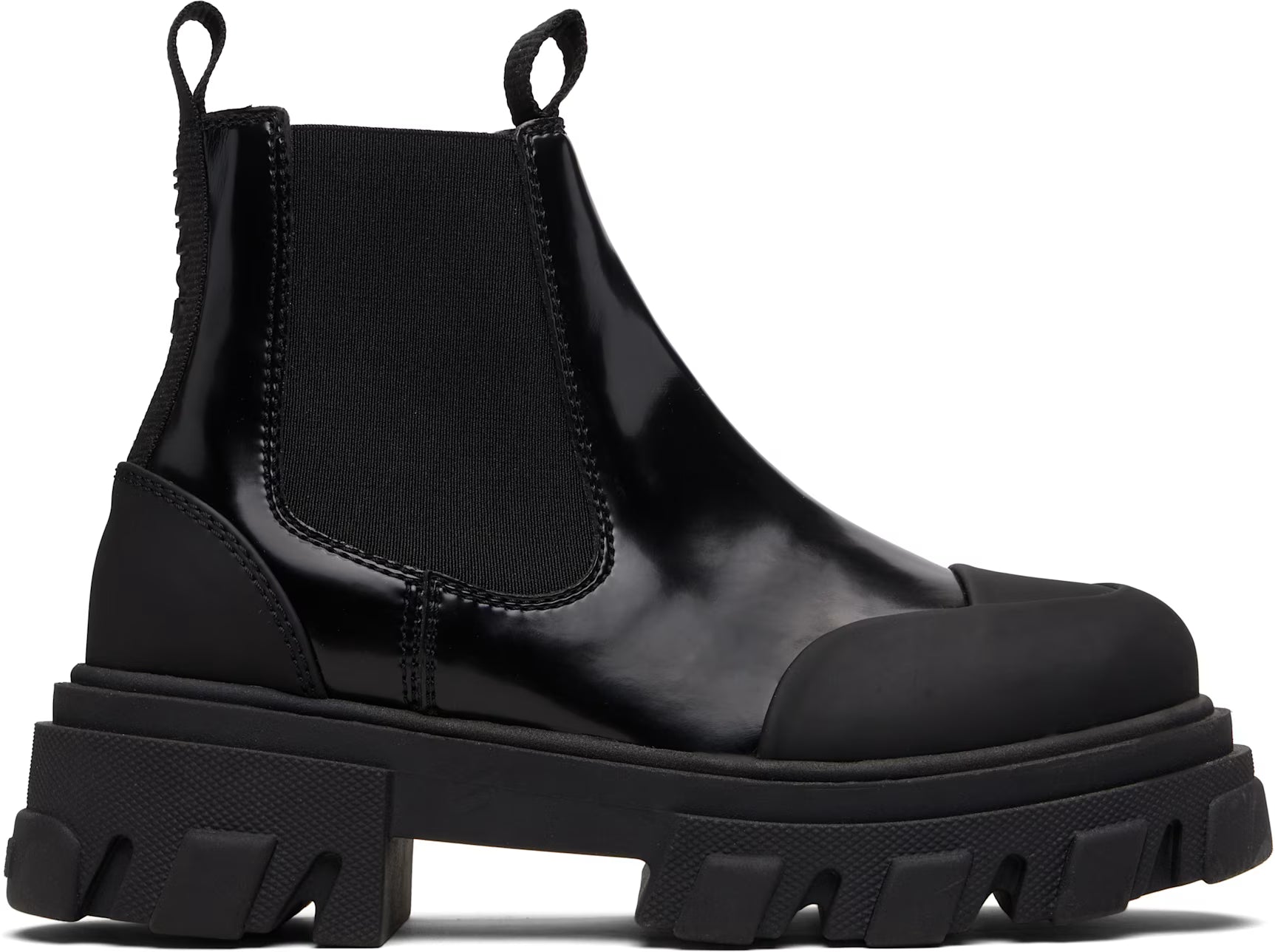 Ganni – Cleated Low Chelsea Boot Box Oleatex – Black