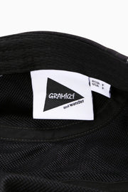 Gramicci X AND Wander - Patchwork Wind Cap - Black-Casquette-GAC4-S3011