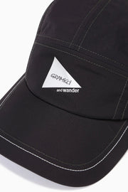 Gramicci X AND Wander - Patchwork Wind Cap - Black-Casquette-GAC4-S3011