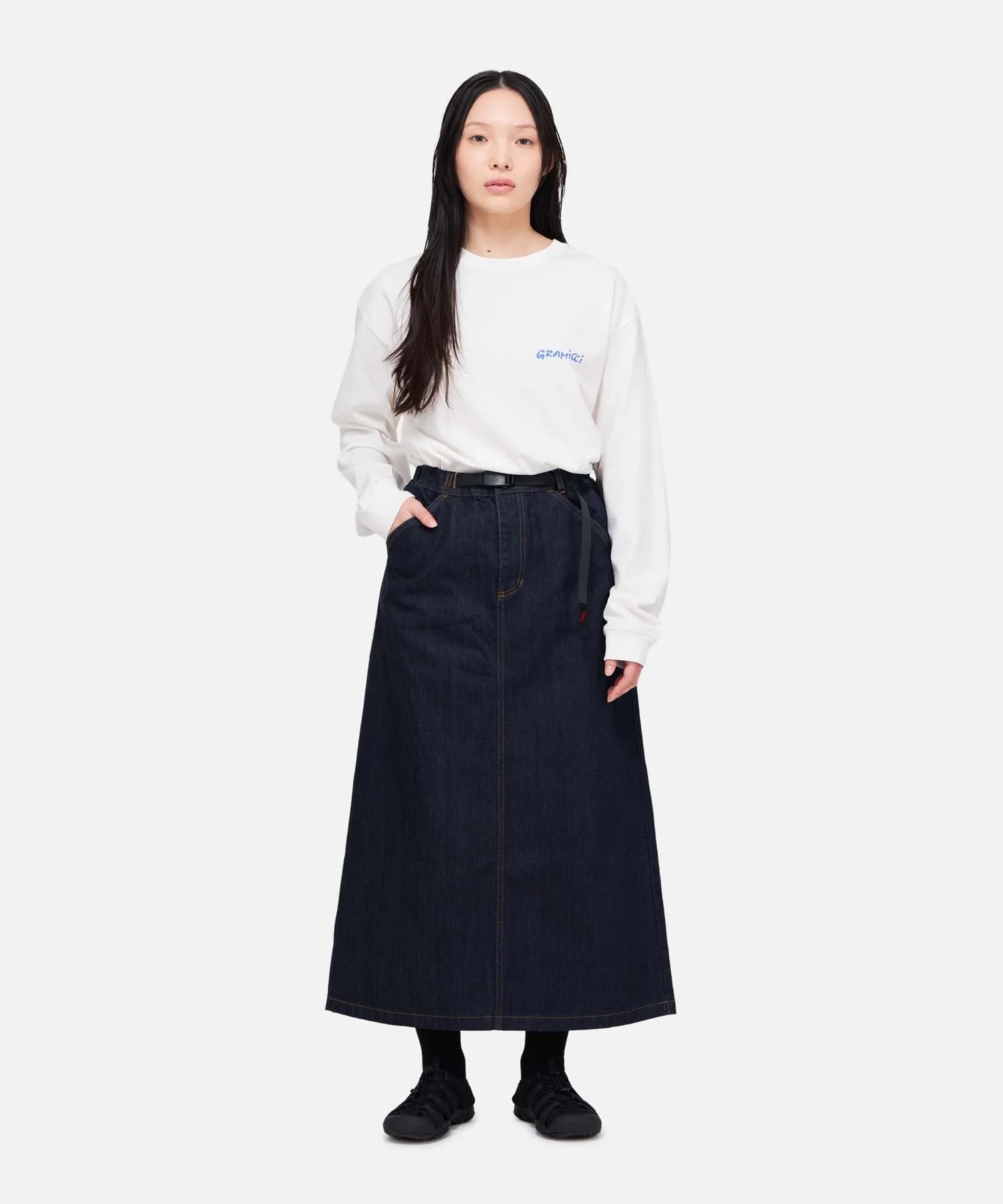 Gramicci - Japanese Denim Skirt - Indigo - Jupes et Pantalons - G5SW - SK088