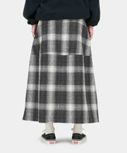 Gramicci - Wool Paneled Skirt - Shadow Plaid - Jupes et Pantalons - G4FW - SK091