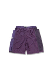 Gramicci X AND Wander - Patchwork Wind Short - Multi Purple-Pantalons et Shorts-GUP4-S3003-M