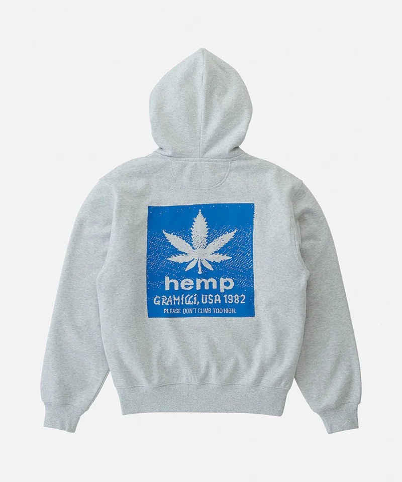 Gramicci – Hemp Zip Hooded Sweatshirt – Heather Ash - Pulls et Sweats - G5FU-J092-HEATHER ASH-M