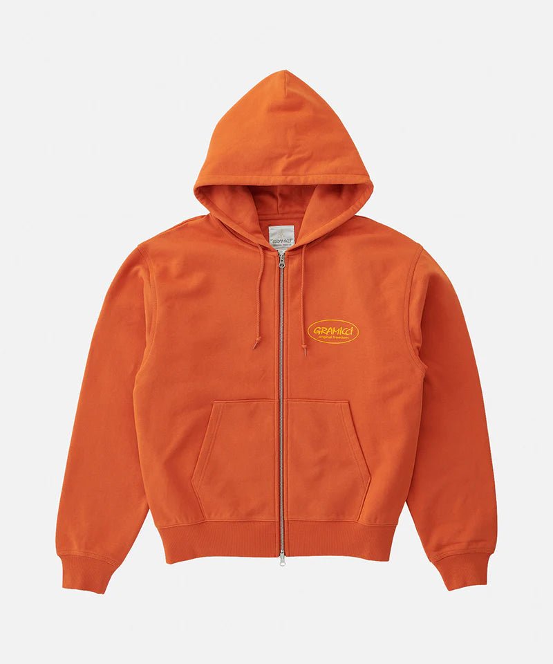 Gramicci – Original Freedom Zip Hooded Seatshirt – Burnt Orange - Pulls et Sweats - G5FU-J094-BURNT ORANGE-M