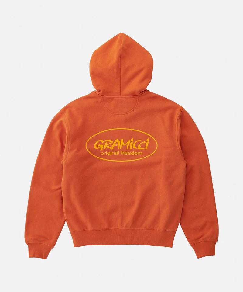 Gramicci – Original Freedom Zip Hooded Seatshirt – Burnt Orange - Pulls et Sweats - G5FU-J094-BURNT ORANGE-M