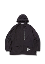 Gramicci X AND Wander - Patchwork Wind Hoodie - Black-Pulls et Sweats-GUJ4-S3000-M