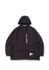 Gramicci X AND Wander - Patchwork Wind Hoodie - Black-Pulls et Sweats-GUJ4-S3000-M