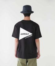 Gramicci X AND Wander - Backprint Tee - Black-T-shirts-GUT4-S3007