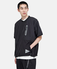 Gramicci X AND Wander - Patchwork Wind Tee - Black-T-shirts-GUJ4-S3001-M-1