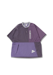 Gramicci X AND Wander - Patchwork Wind Tee Pour Homme - Purple Pigment-T-shirts-GUJ4-S3001-M-1