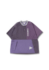 Gramicci X AND Wander - Patchwork Wind Tee Pour Homme - Purple Pigment-T-shirts-GUJ4-S3001-M-1