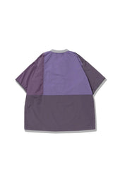 Gramicci X AND Wander - Patchwork Wind Tee Pour Homme - Purple Pigment-T-shirts-GUJ4-S3001-M-1