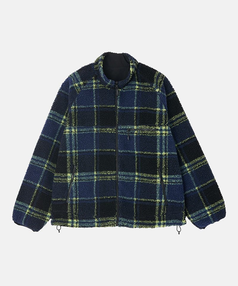 Gramicci - Reversible Sherpa Plaid Jacket - Padded Black-Vestes et Manteaux-G6FM-J060-PDBK-M