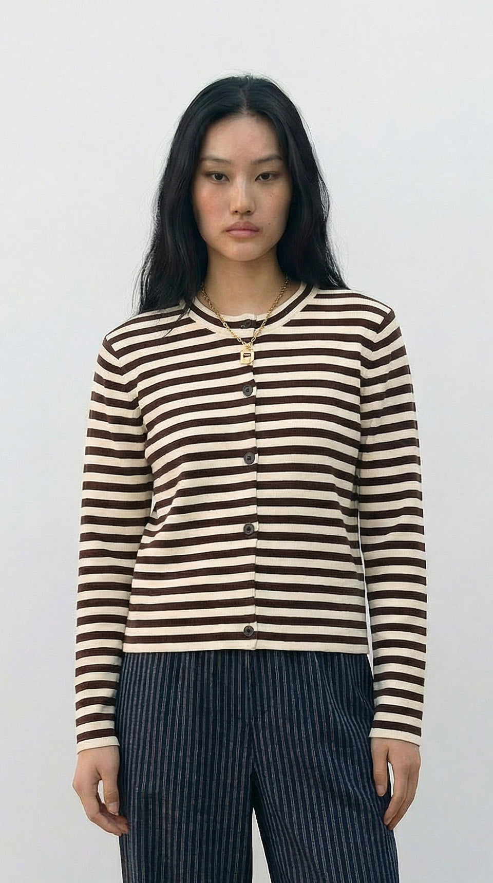 Résumé Cph - KodyRS Knit Cardigan - Creme Stripe