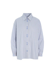 HOSBJERG - Ollie Stripe Shirt - Blue Brow Stripe-Jean-2515