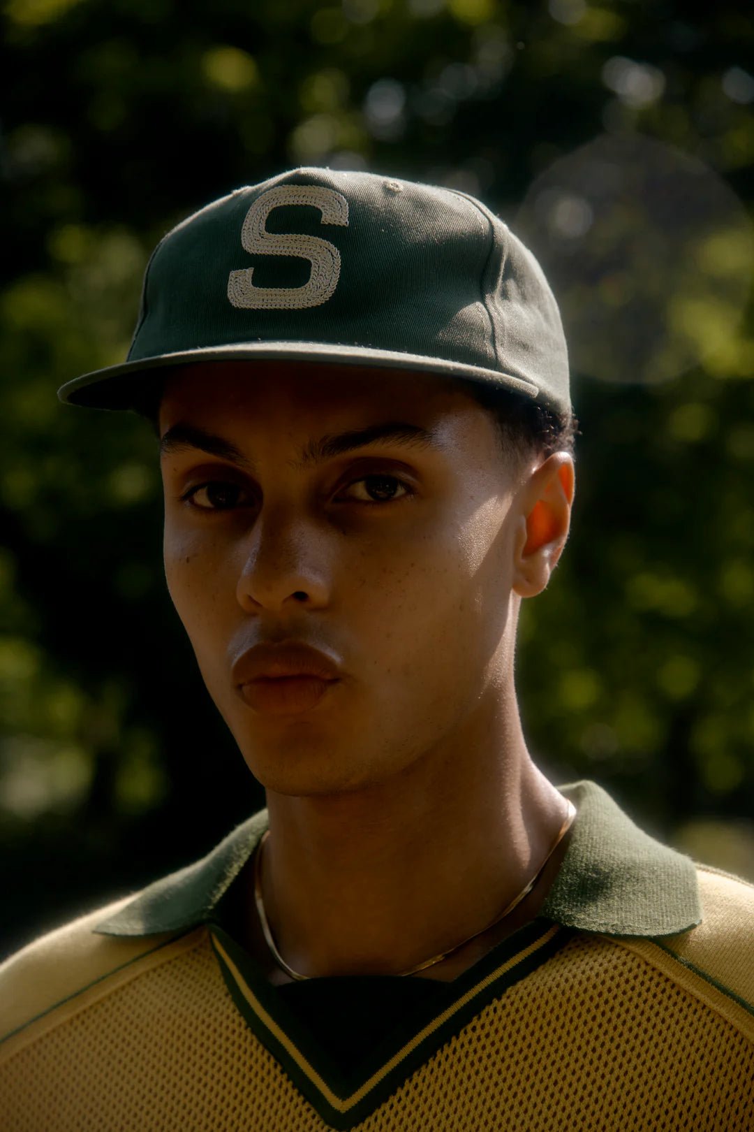 House Of Sunny - Chain Stitch Emblem Cap - Emerald Green - Accessoires - VOL2677