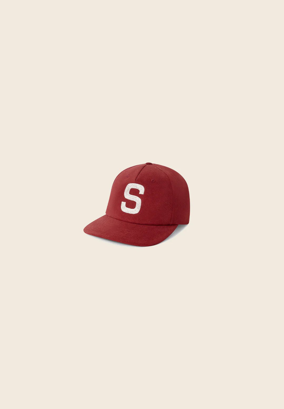 House Of Sunny - Chain Stitch Emblem Cap - Ruby Red - Accessoires - VOL2678