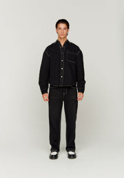 House Of Sunny - 13Oz Carpenter Straight Leg Denim Jet Wash Black - Jupes et Pantalons - VOL2488