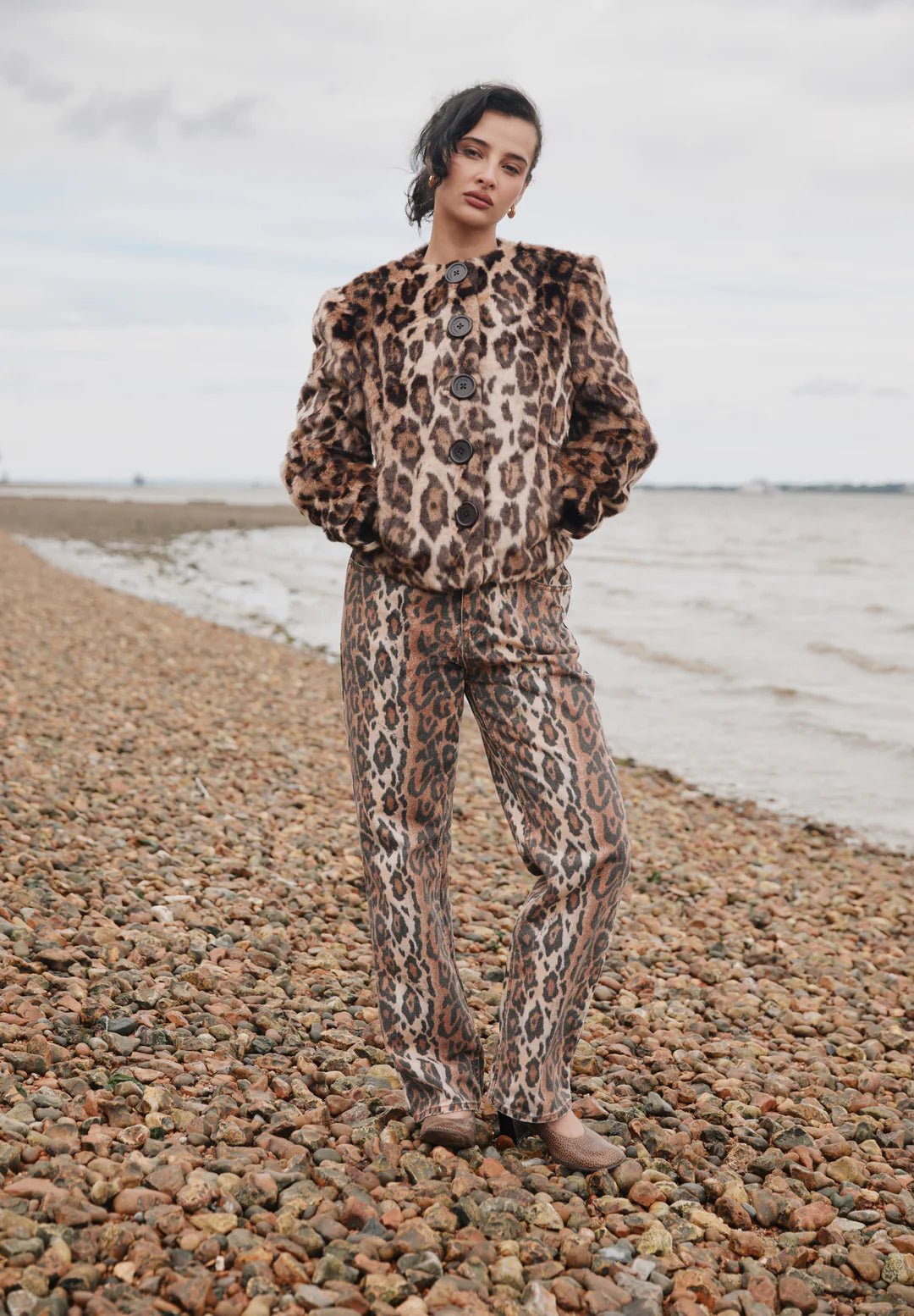 House Of Sunny - Leopard Jessie Denim - Multi - Jupes et Pantalons - VOL2621