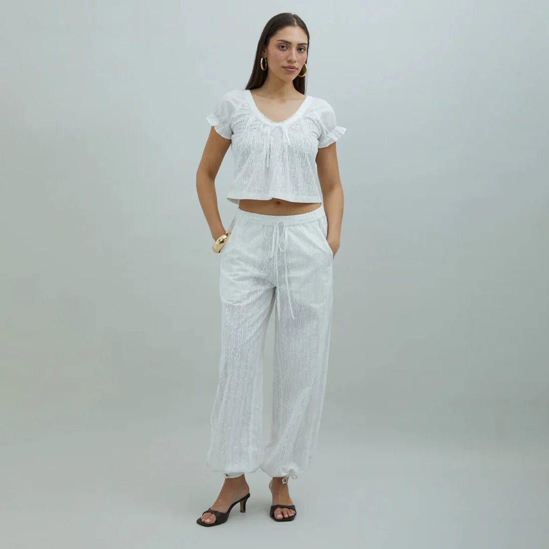 House Of Sunny - Sea Breeze Pant - Ivory-Jupes et Pantalons-
