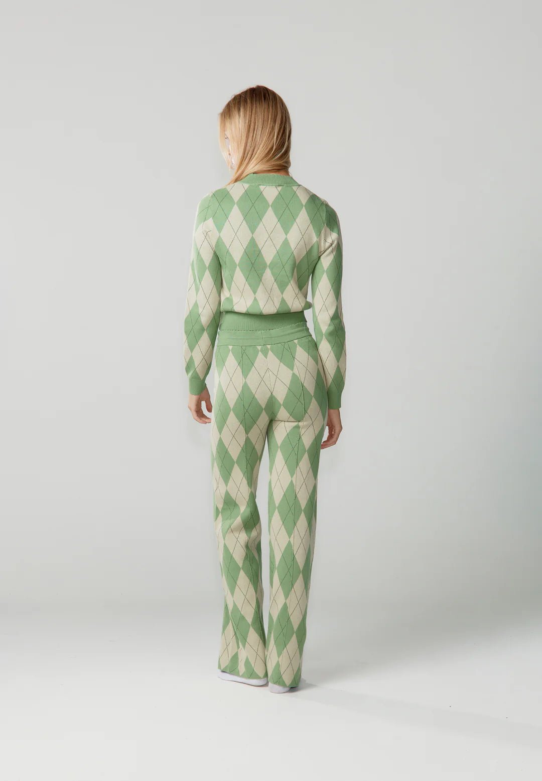 House Of Sunny - Argyle Lounge Cardigan - Marcha - Pulls et Sweats - VOL2649