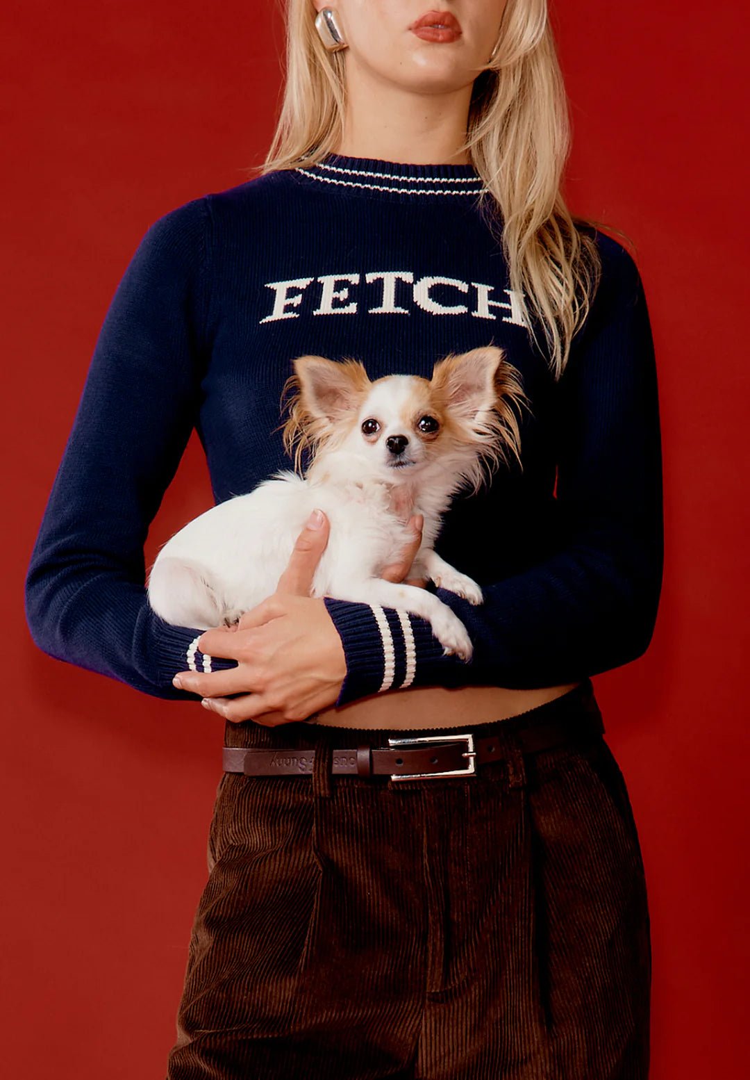 House Of Sunny - Fetch Crew Jumper - Navy - Pulls et Sweats - VOL2671