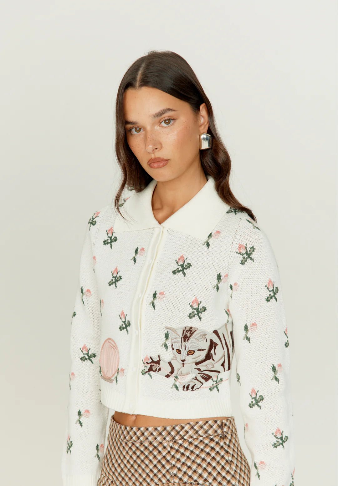 House Of Sunny - Time to Play Cardigan - Milk - Pulls et Sweats - VOL2688