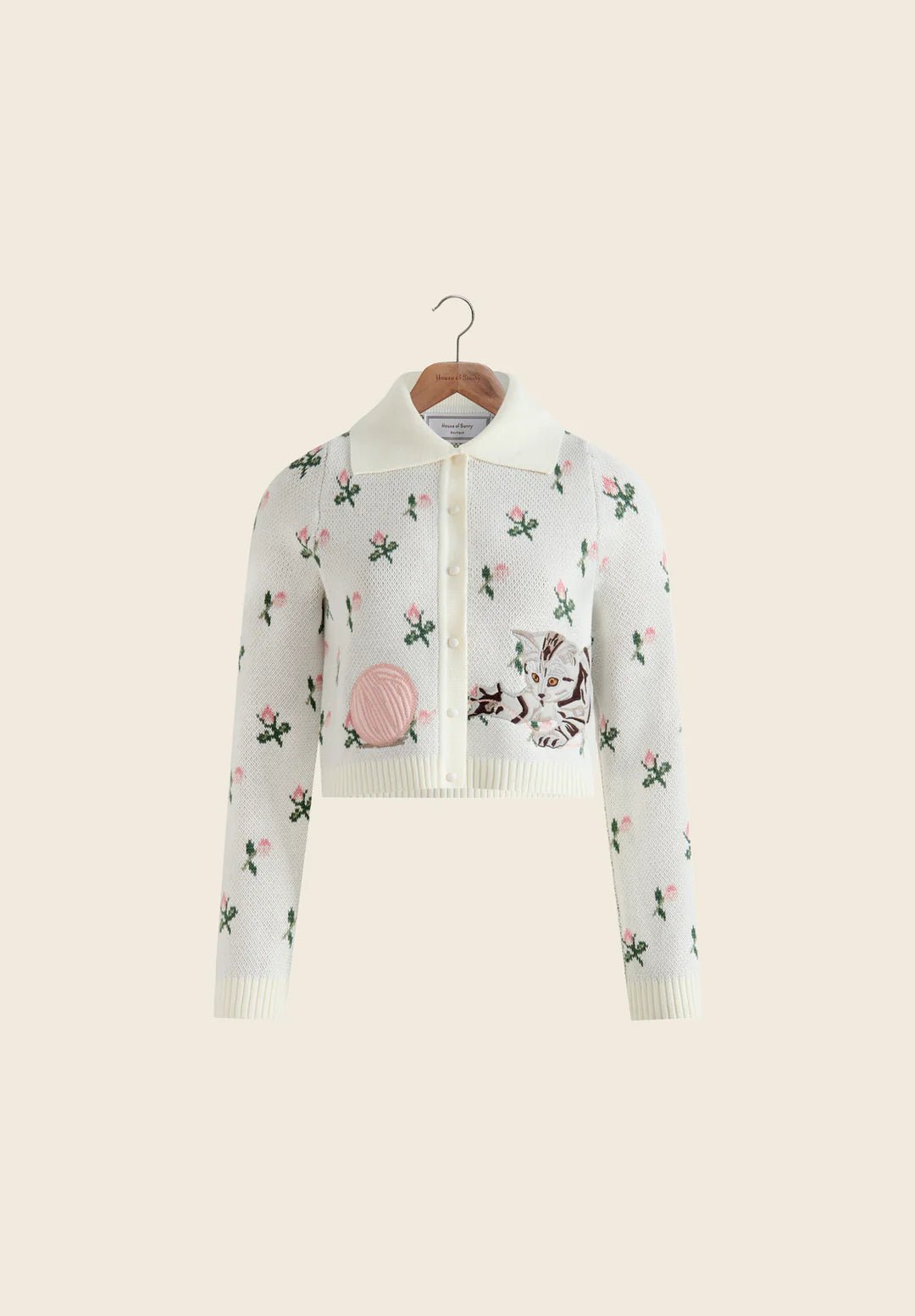 House Of Sunny - Time to Play Cardigan - Milk - Pulls et Sweats - VOL2688