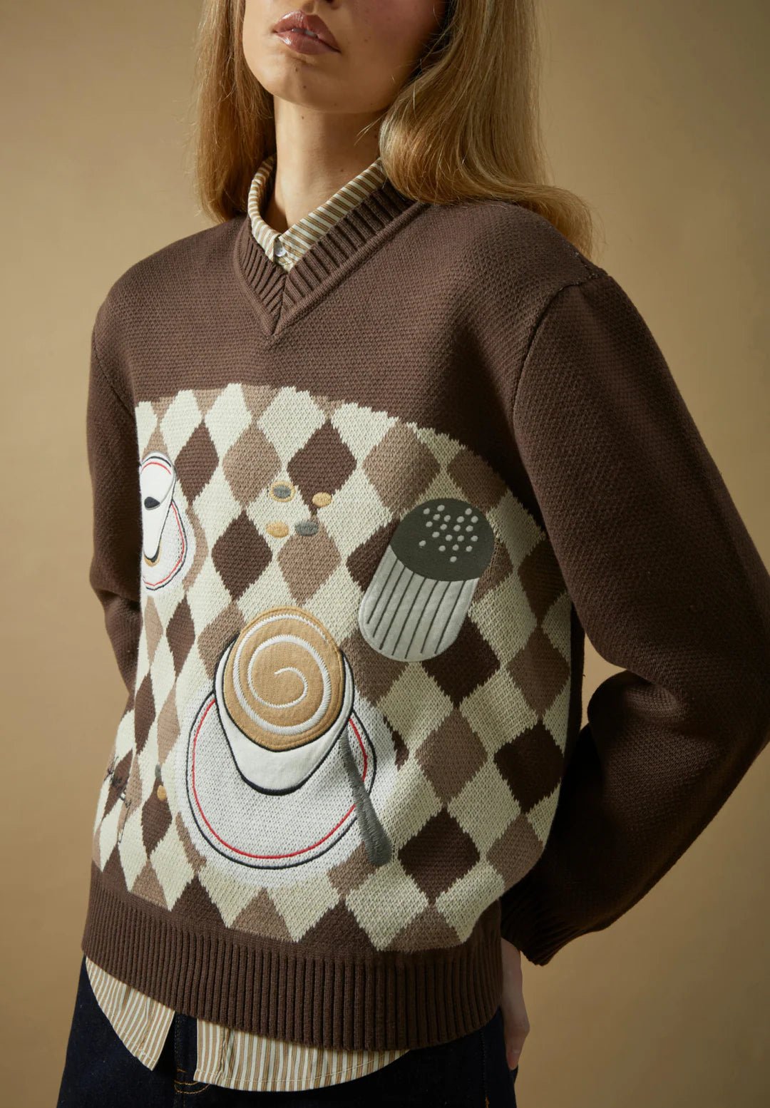 House Of Sunny - VOL2705 Daily Grind Knit Sweater - Espresso Brown - Pulls et Sweats - VOL2705