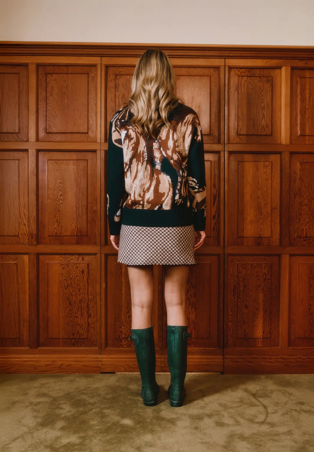 House Of Sunny - Wild Horses Knit Sweater - Emerald Green - Pulls et Sweats - VOL2638