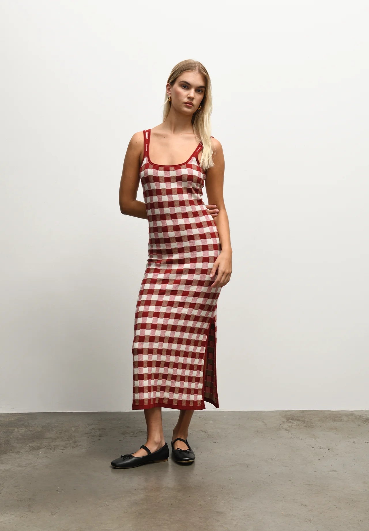House Of Sunny - Picnic Hockney Dress - Red Check - Robes - VOL25156