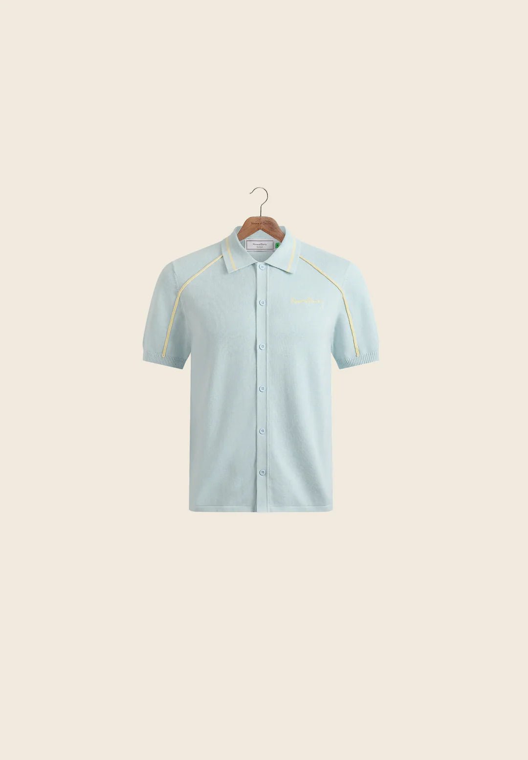 House Of Sunny - VOL27104 Button Down Knitted Polo - Sky Blue - T-shirts - VOL27104