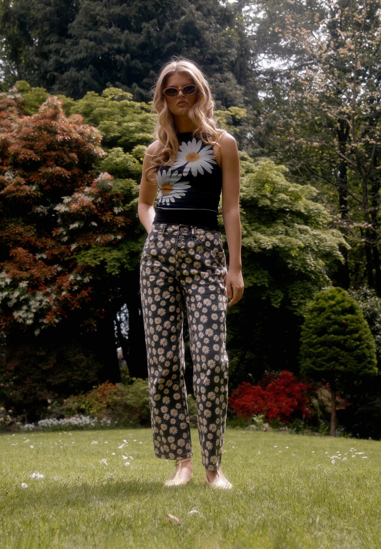 House Of Sunny - Daisy Mesh Top - Multi - Tops - VOL25132