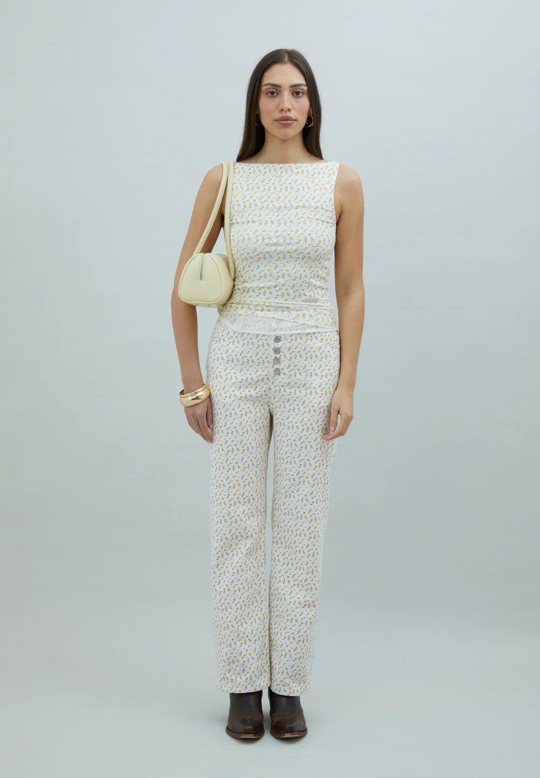 House Of Sunny - Double Layer Butter Cup Mesh Top - Tops - VOL2785
