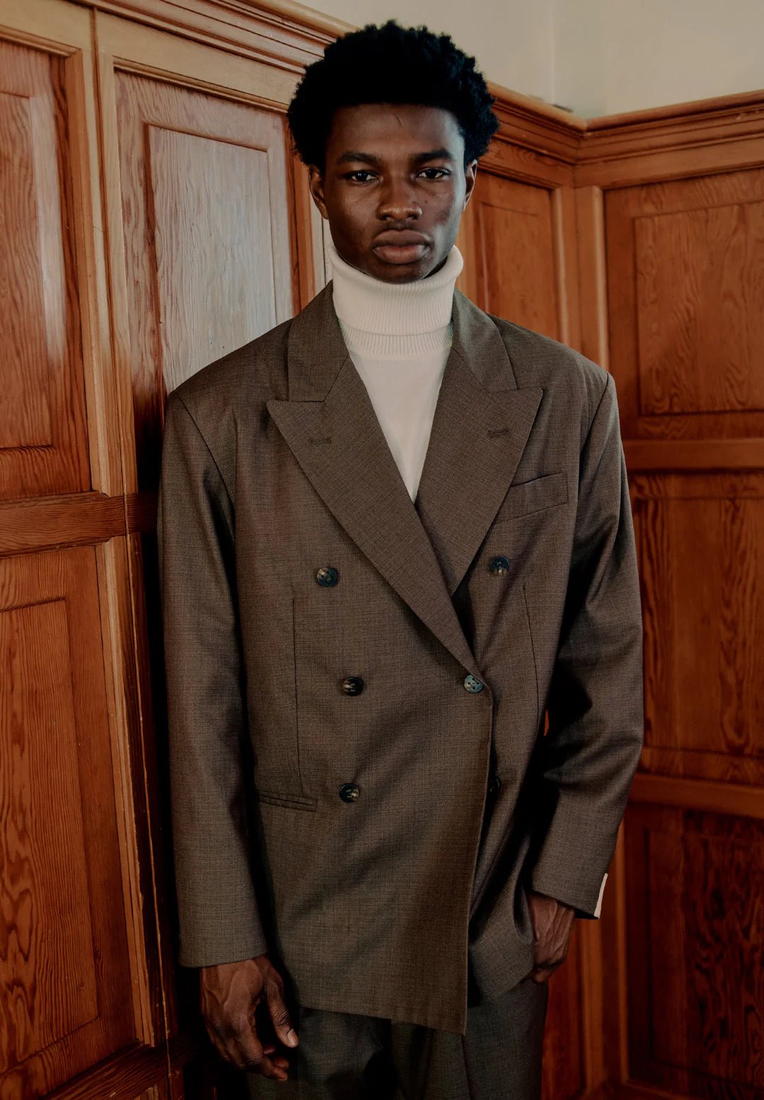 House Of Sunny - Double Breasted Suit Jacket - Espresso - Vestes et Manteaux - VOL2706